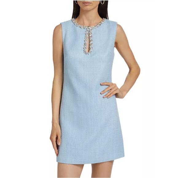 Milly Eden Boucle Keyhole Sheath Mini Dress Size 8 - Picture 1 of 12